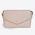 Women Leather Crossbody Bag With Wide Nylon Strap