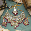 Magenta Kundan Bridal Jewelry Set
