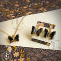 Midnight Butterfly Elegance Jewelry Set