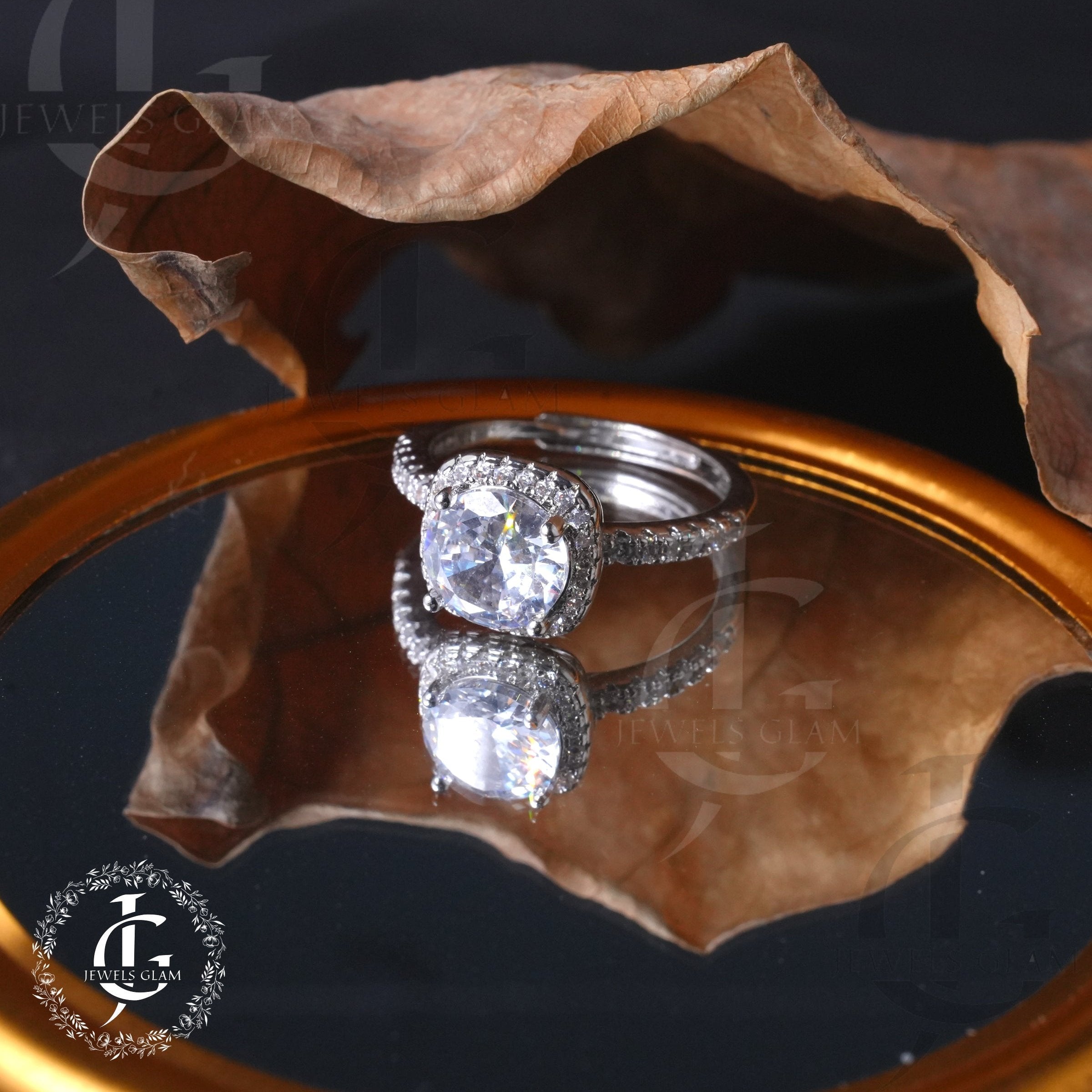 Radiant Grace Cushion-Cut Silver Ring