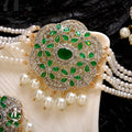 Midnight Pearl Elegance Jewelry Set Green