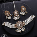 American Diamond Choker Set With Tika