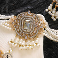 American Diamond Choker Set With Tika Crystal White