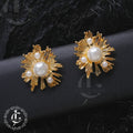 Gold Pearl Earrings
