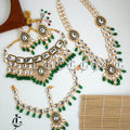 Gleaming Kundan and Emerald Bridal Jewelry Set