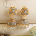 Radiant Crystal Blossom Jhumki Earrings