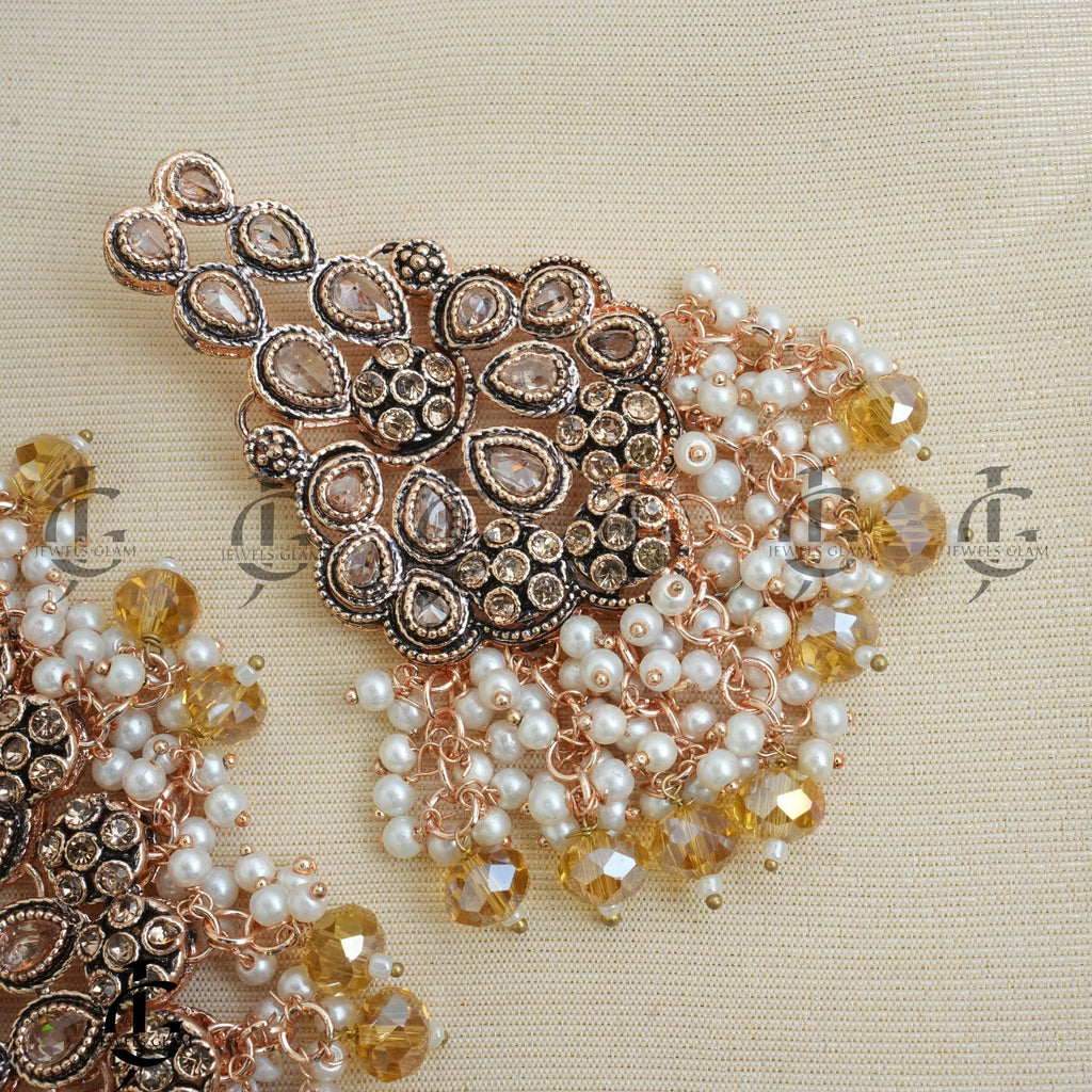 Golden Radiance Pearl Bridal Jewelry Set