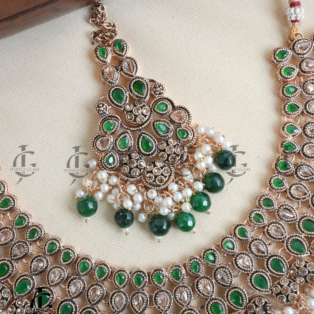 Golden Radiance Pearl Bridal Jewelry Set