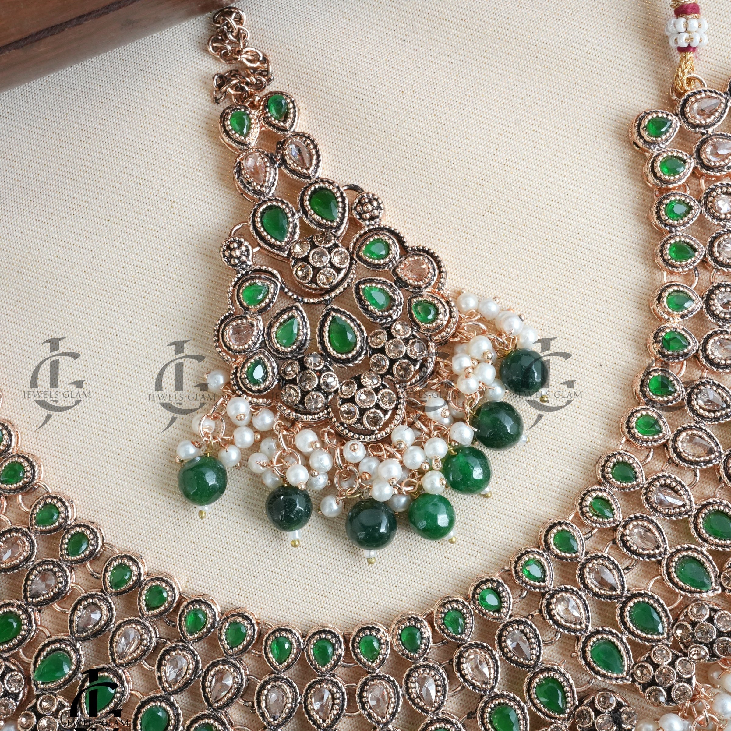 Golden Radiance Pearl Bridal Jewelry Set