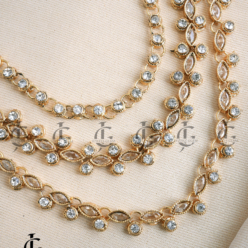 Radiant Floral Multi-Layer Kundan Mala