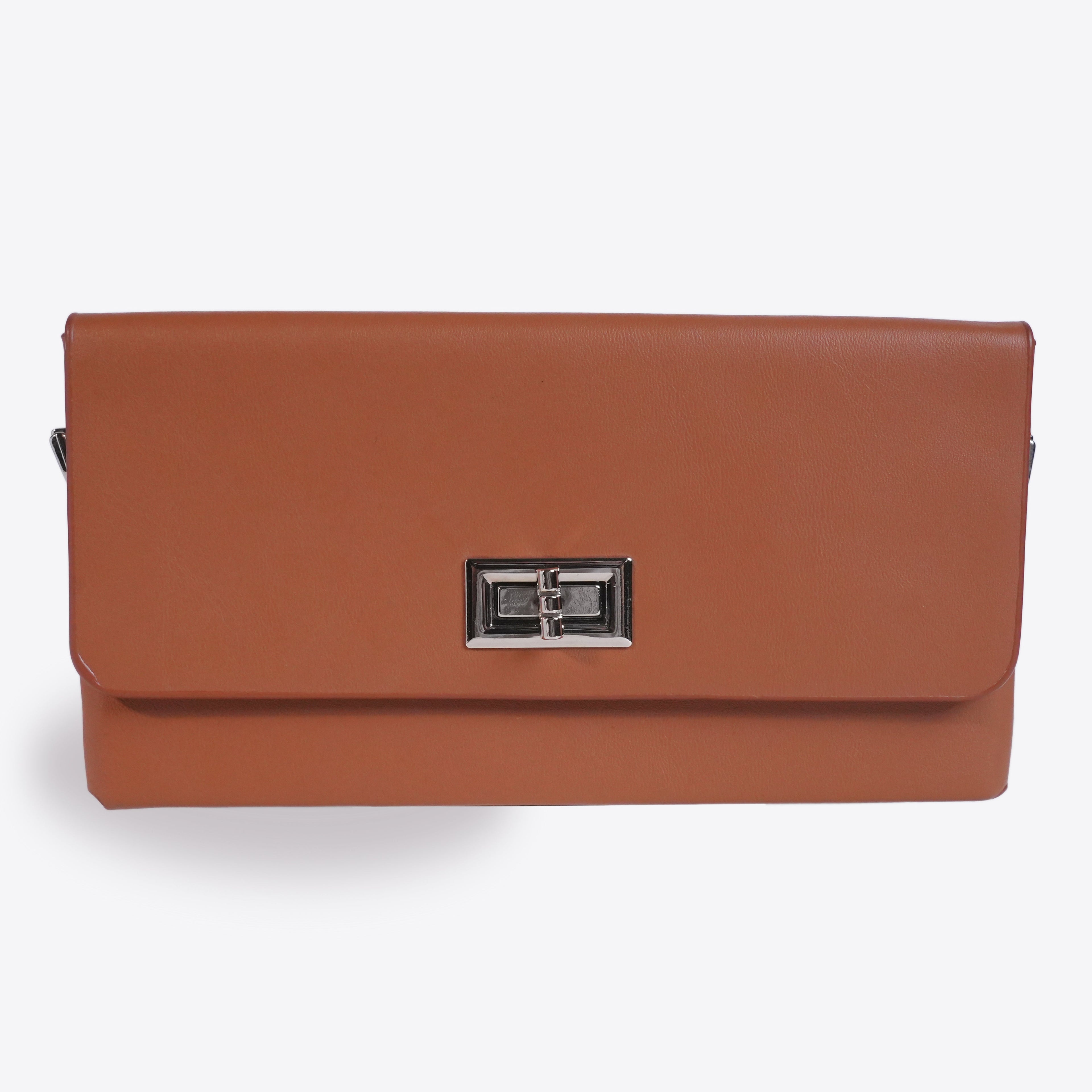 Women Leather Wallet With Twisted Lock