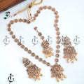Rose Gold Floral Bead Drop Mala Set