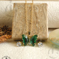 Emerald Grace Butterfly Jewelry Set