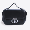 Women Sleek Leather handbag With Twisted Lock