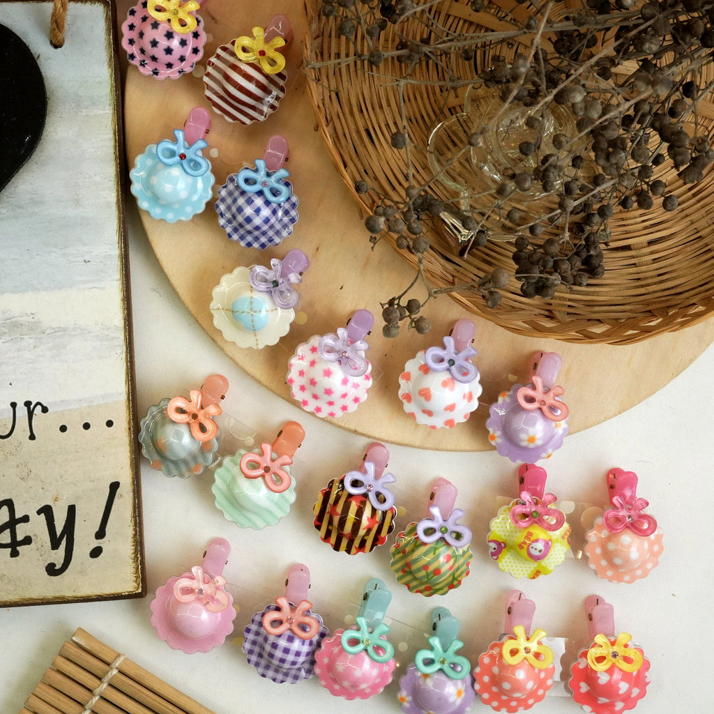 Adorable Bow and Patterned Hair Clips for Kids