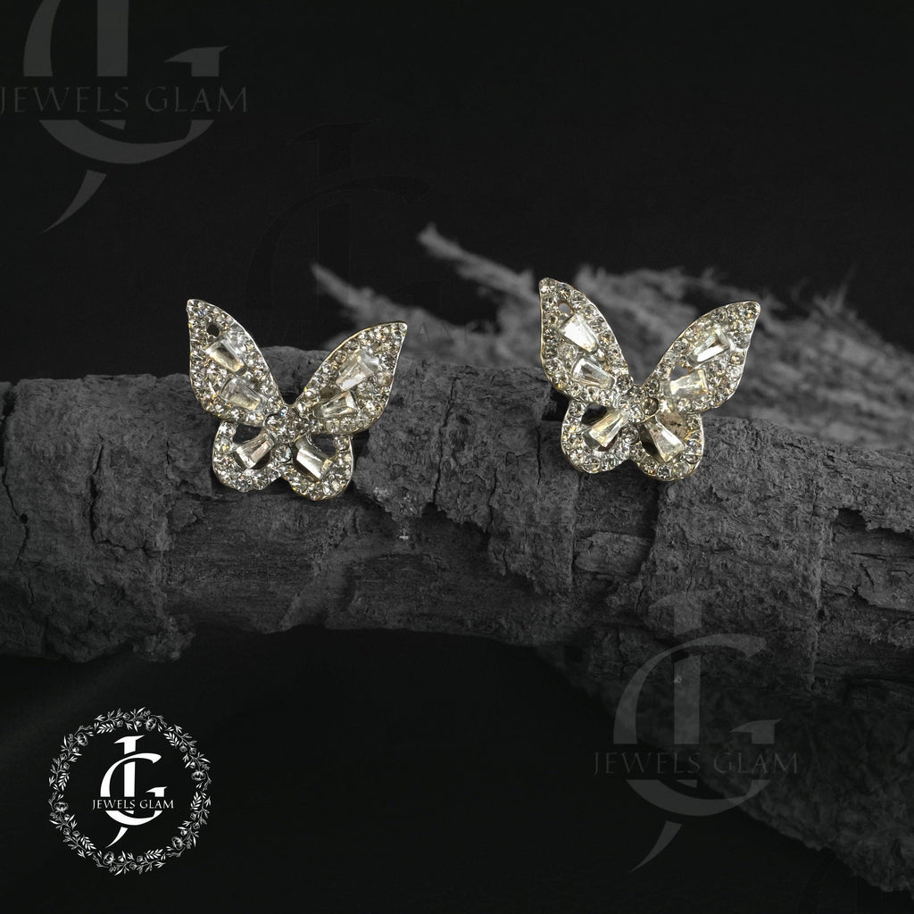 Silver Butterfly Stud Earrings