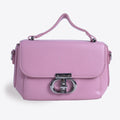 Women Sleek Leather Bag With Twisted Lock