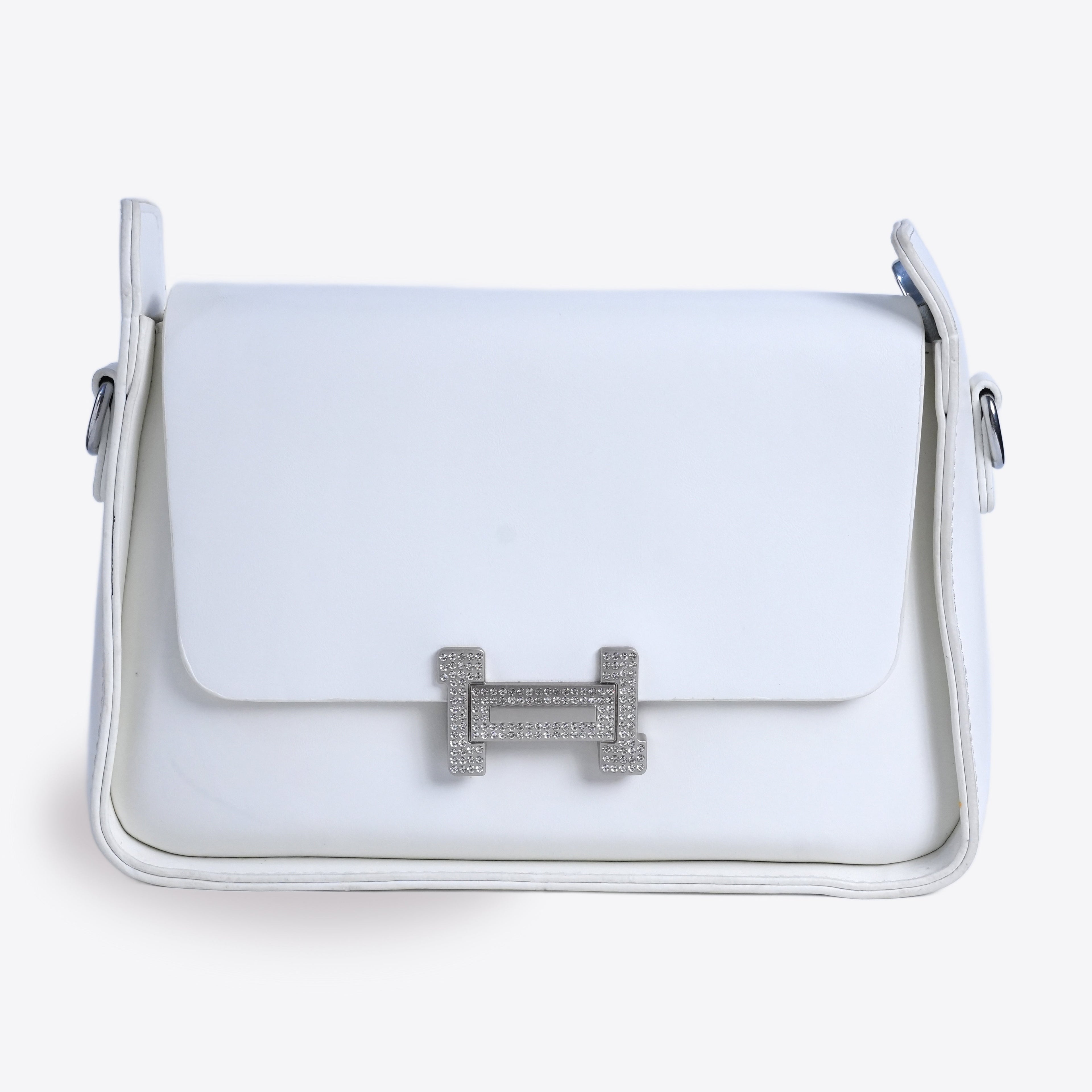Women Sleek Crossbody Bag White