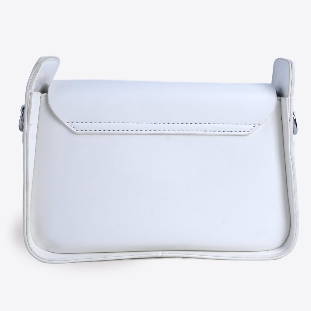 Women Sleek Crossbody Bag White