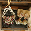 Royal Ruby and Pearl Bridal Jewelry Set