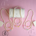 Little Girls Pearl Necklace With Bracelet