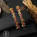Golf Flower Rhinestone Bangles 2 pc