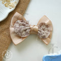 Lace Embellished Satin Bow Hair Clips (1 Pc)