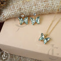 Aqua Butterfly Grace Jewelry Set