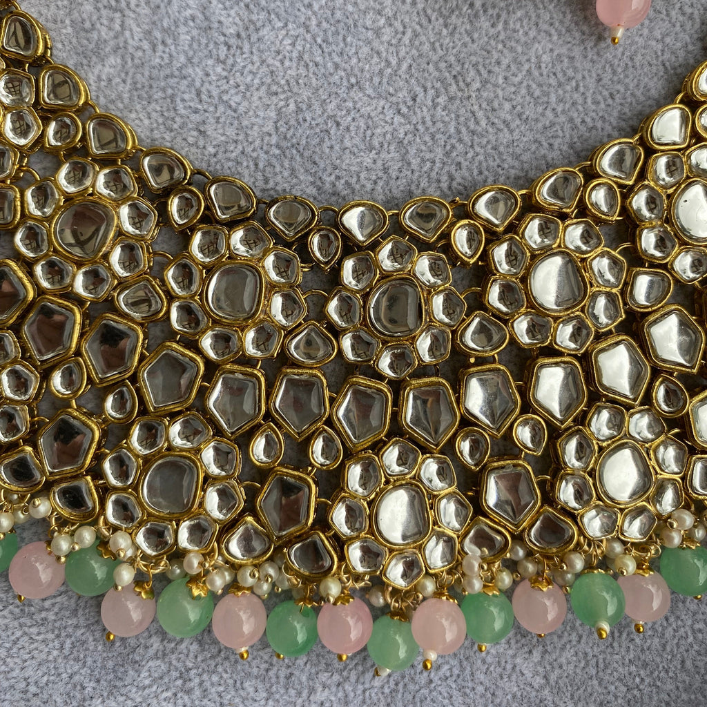 Pastel Charm Kundan Bridal Jewelry Set