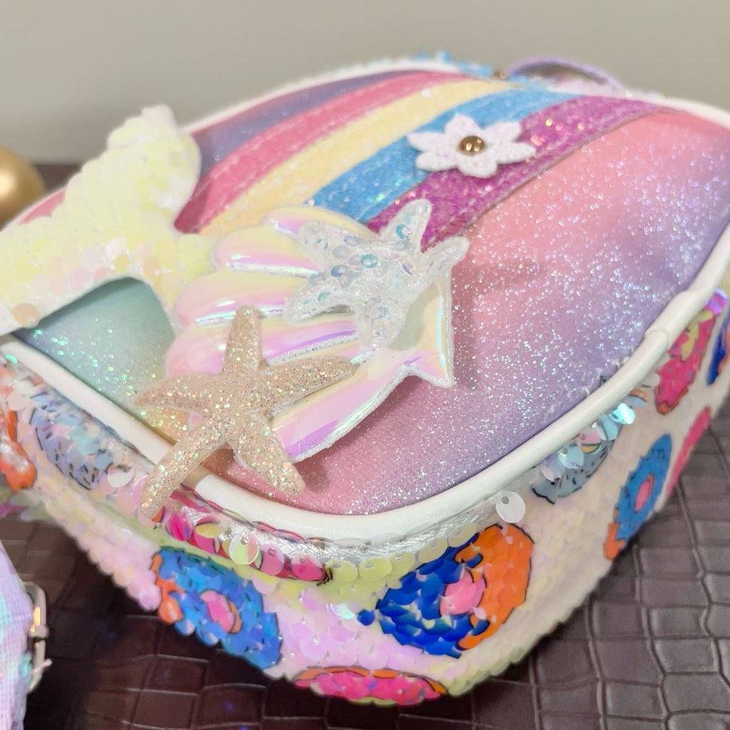 Little Girls Sparkling Mermaid Crossbody Shoulder Bag