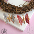 Crystal Butterfly Metal Hair Clips (Pair)