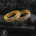 Exquisite Gold and Crystal-Studded Bridal Bangles