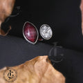 Dual Charm Adjustable Gemstone Ring