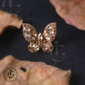 Golden Elegance Butterfly Crystal Ring