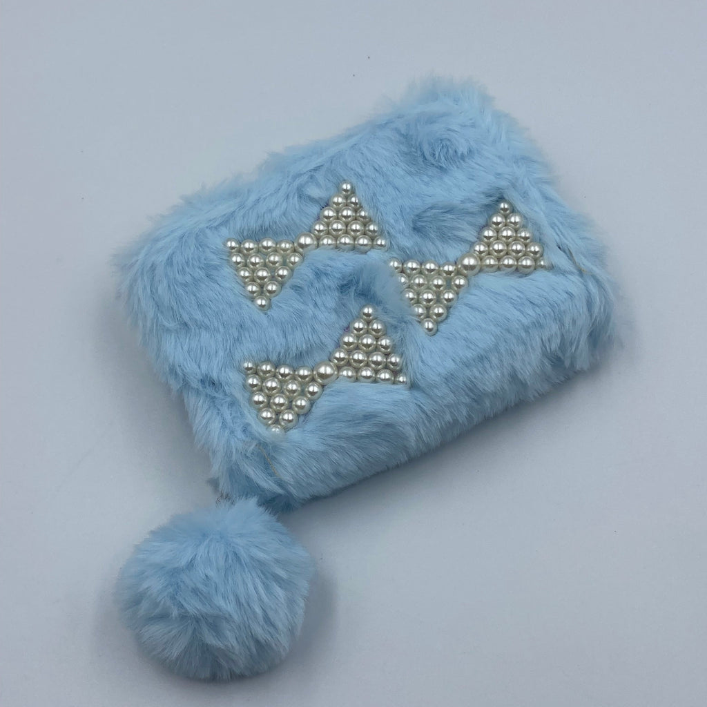 Blue Plush Wallet