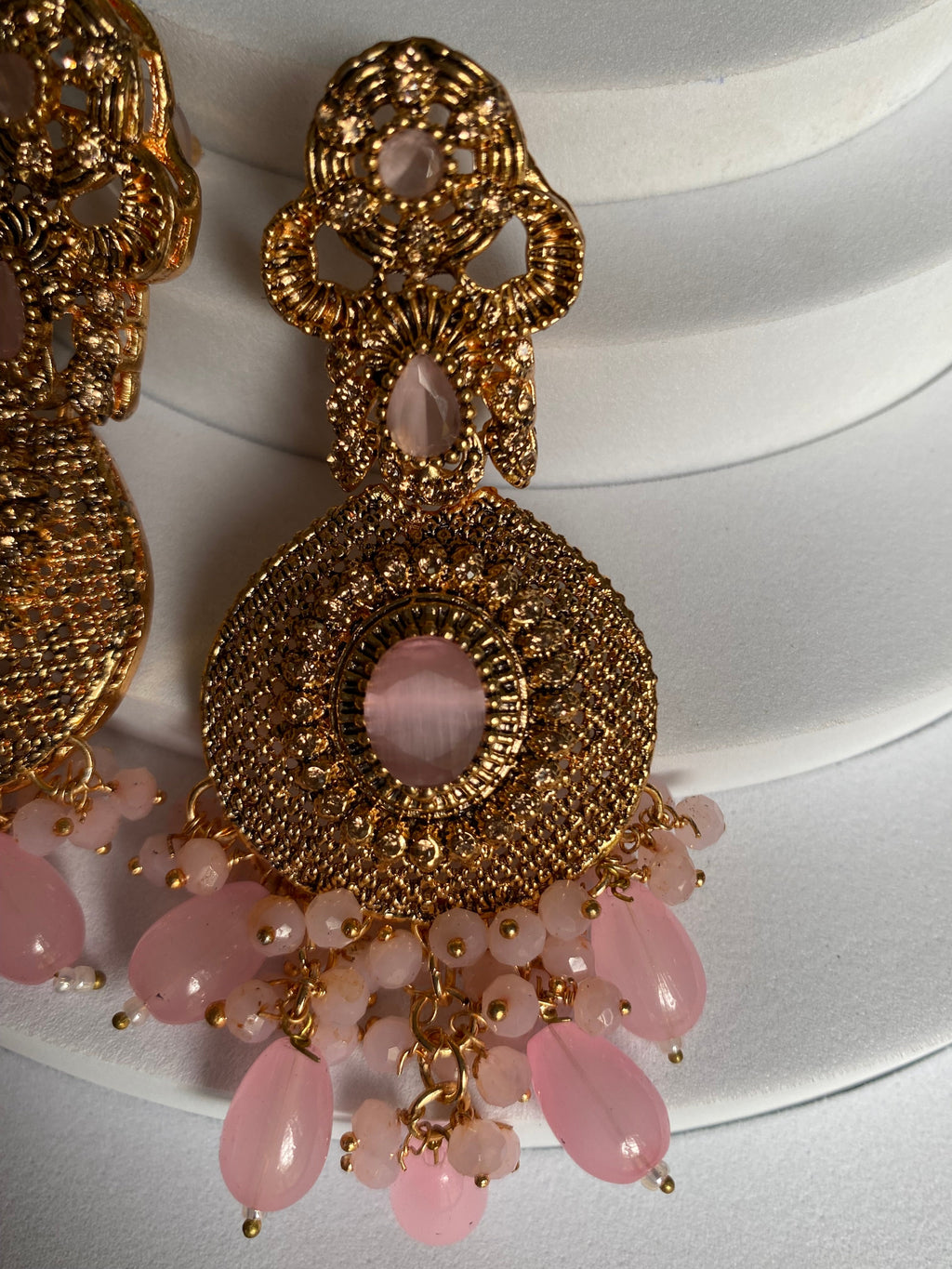Blush Pink Chandbali Earrings