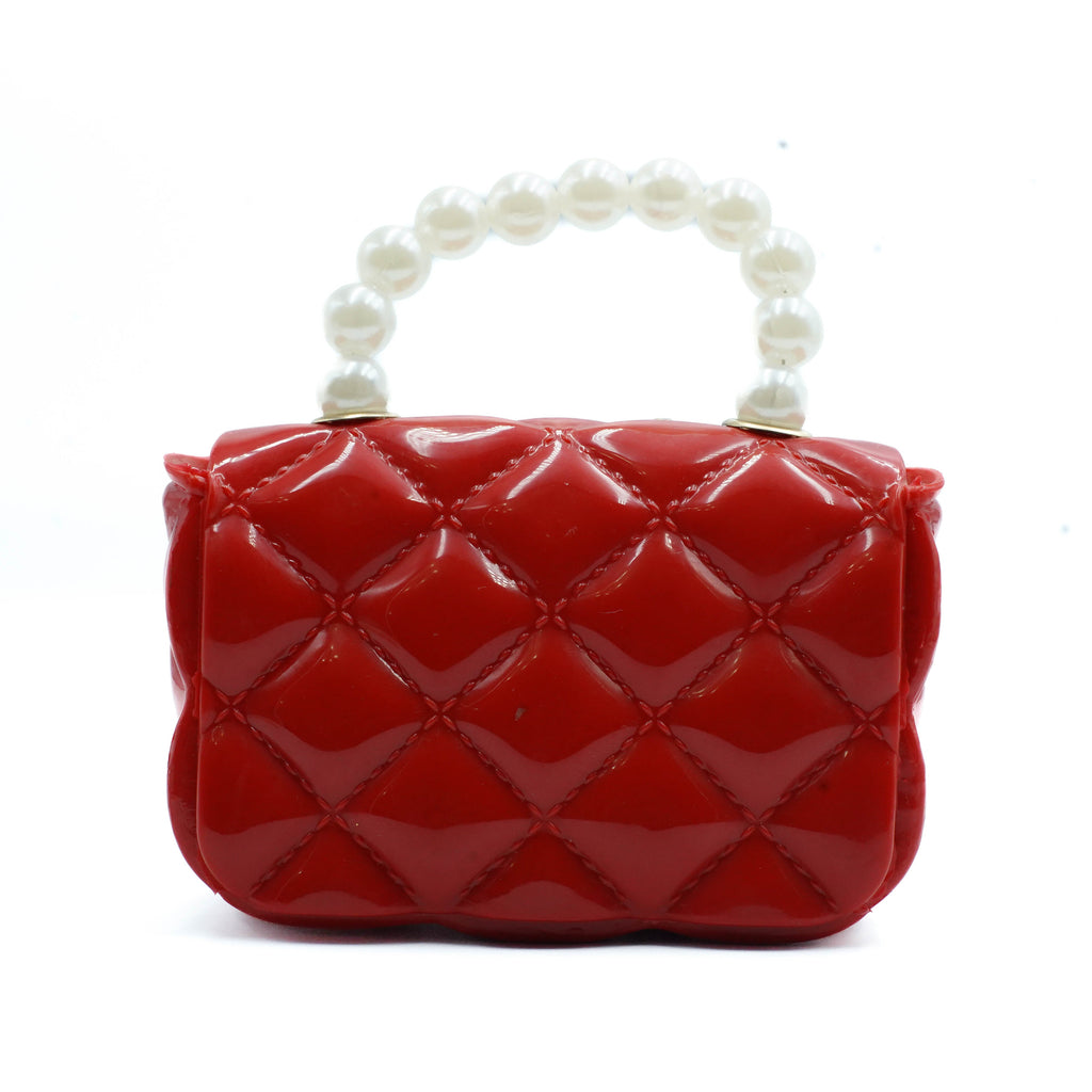 Pearl Puff Purse Red