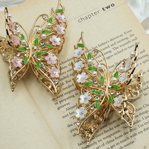Butterfly Metal Hair Catcher Claw Clip