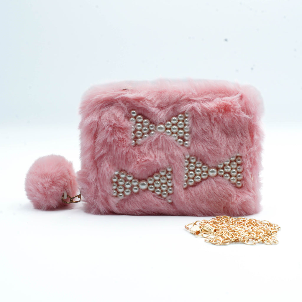 Peach Plush Wallet