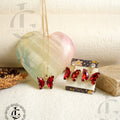 Radiant Red Butterfly Jewelry Set