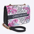 Pink & Black Printed Bag