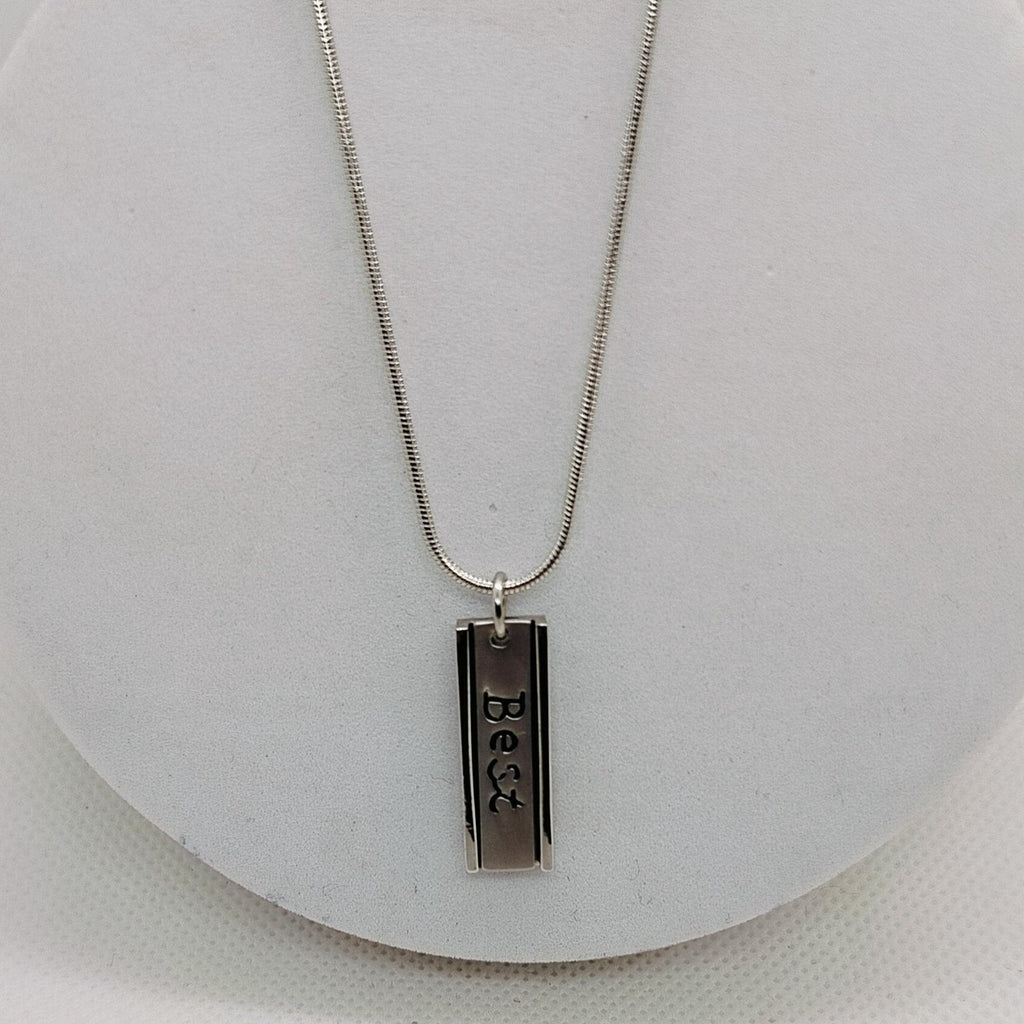 Minimalist "Best" Pendant Necklace