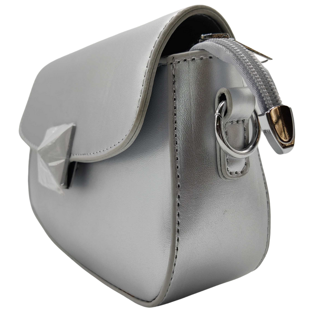 women Crossbody Bag silver with coin wallet:)