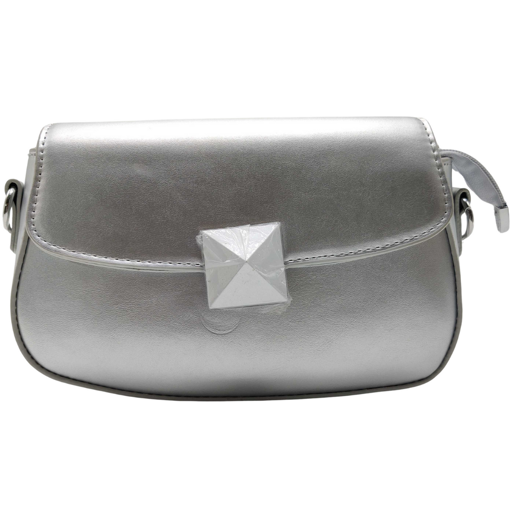 women Crossbody Bag silver with coin wallet:)