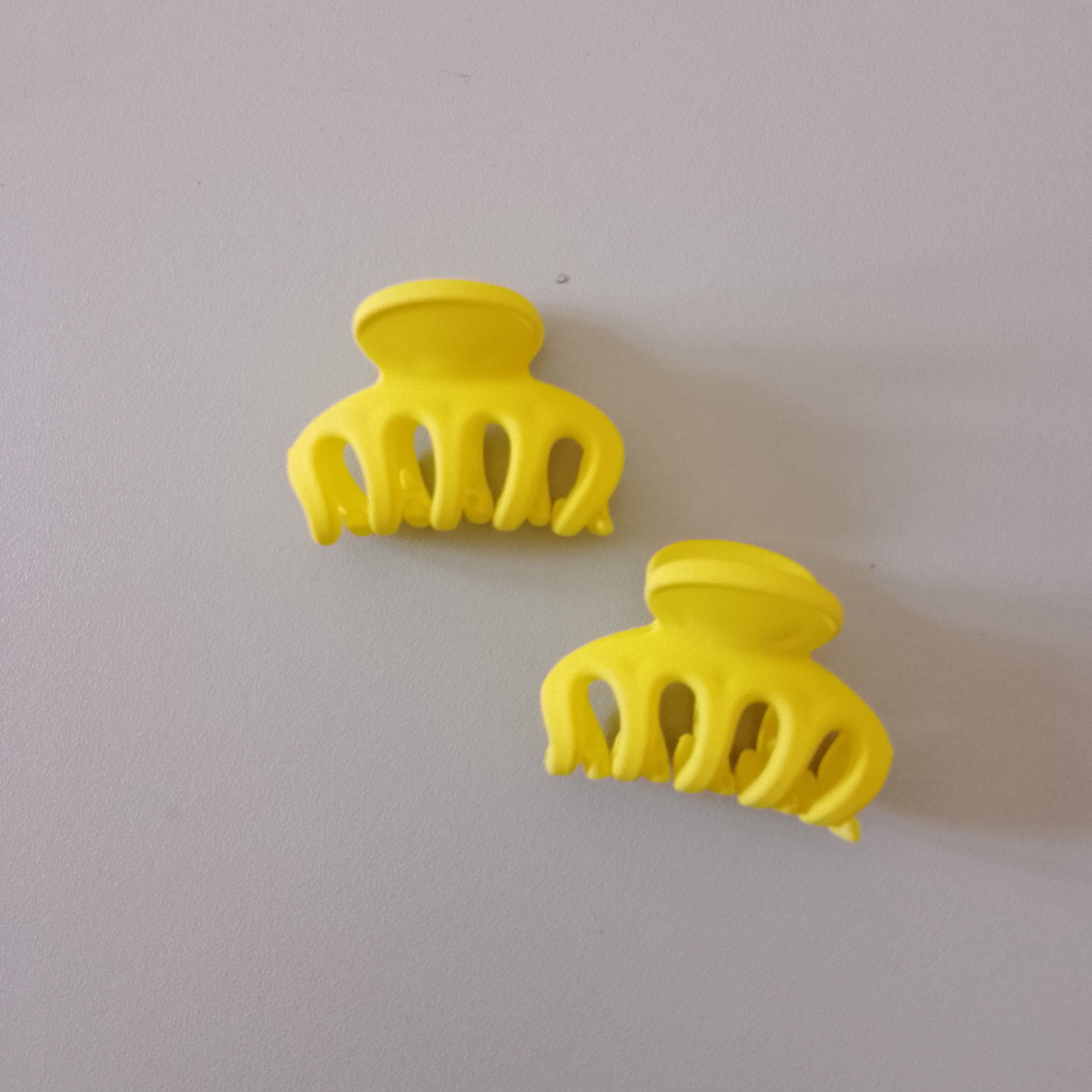 Vibrant Matte Mini Hair Claw Clips Pair